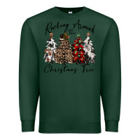 Sports Green rocking around the christmas tree Premium Sweatshirt - CowGirlArtShop