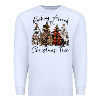 White rocking around the christmas tree Premium Sweatshirt - CowGirlArtShop