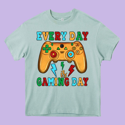 Every Day Is Gaming Day Heavy Core Tee Designed By Jahusdesignshop