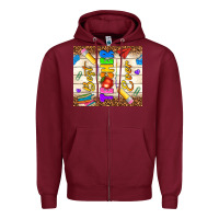 Burgundy best teacher ever Zipper Hoodie - NancyCooperArtShop