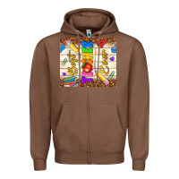 Chestnut best teacher ever Zipper Hoodie - NancyCooperArtShop