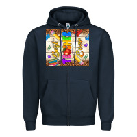 Navy best teacher ever Zipper Hoodie - NancyCooperArtShop