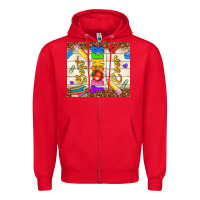 Red best teacher ever Zipper Hoodie - NancyCooperArtShop