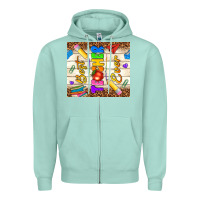 Seafoam best teacher ever Zipper Hoodie - NancyCooperArtShop