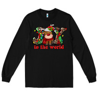 Black joy to the world christmas deer Long Sleeve Tee - MaliasSmallBusiness