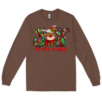 Chestnut joy to the world christmas deer Long Sleeve Tee - MaliasSmallBusiness