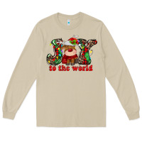 Mushroom joy to the world christmas deer Long Sleeve Tee - MaliasSmallBusiness