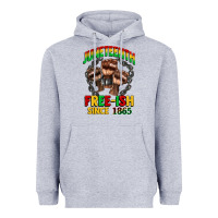 Heather Grey juneteenth free ish since 1865 Heavyweight Hoodie - CowGirlArtShop