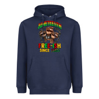 Navy juneteenth free ish since 1865 Heavyweight Hoodie - CowGirlArtShop
