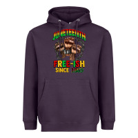 Plum juneteenth free ish since 1865 Heavyweight Hoodie - CowGirlArtShop