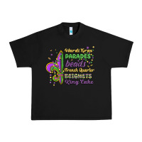 Black mardi gras parades beads french quarter beignets k Urban Heavy Tee - MaliasSmallBusiness