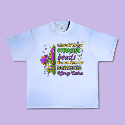Mardi Gras Parades Beads French Quarter Beignets K Urban Heavy Tee Designed By Maliassmallbusiness