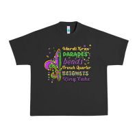 Pigment Black mardi gras parades beads french quarter beignets k Urban Heavy Tee - MaliasSmallBusiness
