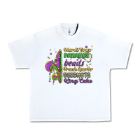 White mardi gras parades beads french quarter beignets k Urban Heavy Tee - MaliasSmallBusiness