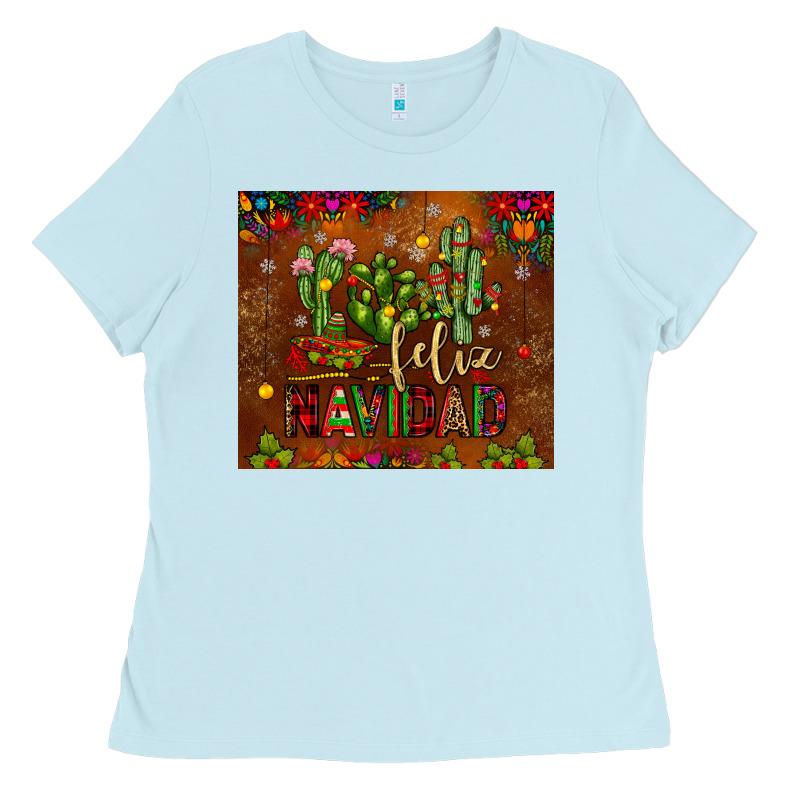 Feliz Navidad Cactus Ladies Tee by JahusDesignShop | Teevron