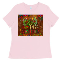 Bubblegum Pink feliz navidad cactus Ladies Tee - JahusDesignShop