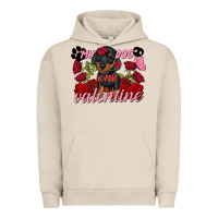 Pigment French Oak my dog is my valentine valentine's day Urban Hoodie - FaDigitalArtStudio