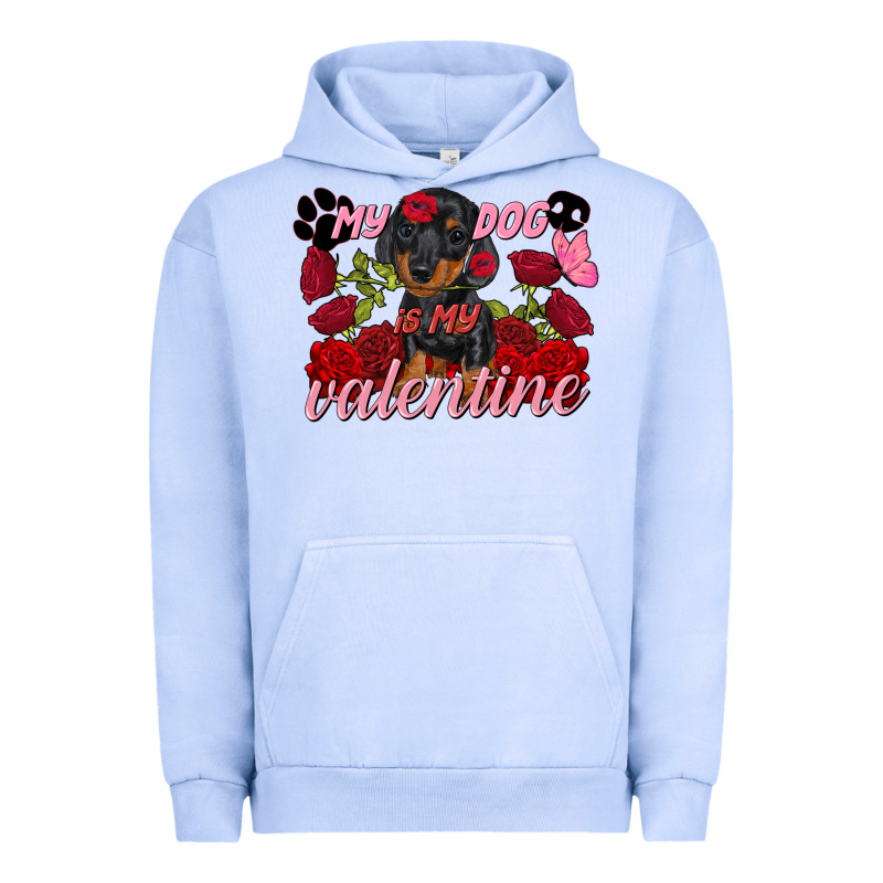 My Dog Is My Valentine Valentine's Day Urban Hoodie by FaDigitalArtStudio | Teevron