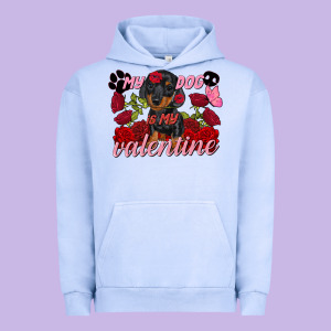 My Dog Is My Valentine Valentine's Day Urban Hoodie Designed By Fadigitalartstudio