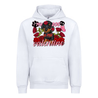 White my dog is my valentine valentine's day Urban Hoodie - FaDigitalArtStudio
