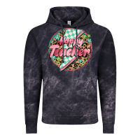 Cloud Black happy teacher lighting bolt Vintage Hoodie - MaliasSmallBusiness