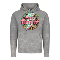 Cloud Rock happy teacher lighting bolt Vintage Hoodie - MaliasSmallBusiness