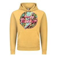 Vintage Mustard happy teacher lighting bolt Vintage Hoodie - MaliasSmallBusiness
