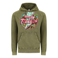 Happy Teacher Lighting Bolt Vintage Hoodie | Teevron