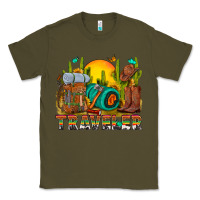 Army Green western traveler cowboy Classic Tee - NancyCooperArtShop