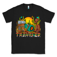 Black western traveler cowboy Classic Tee - NancyCooperArtShop