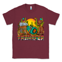Burgundy western traveler cowboy Classic Tee - NancyCooperArtShop