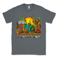 Charcoal Heather western traveler cowboy Classic Tee - NancyCooperArtShop