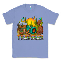Colony Blue western traveler cowboy Classic Tee - NancyCooperArtShop