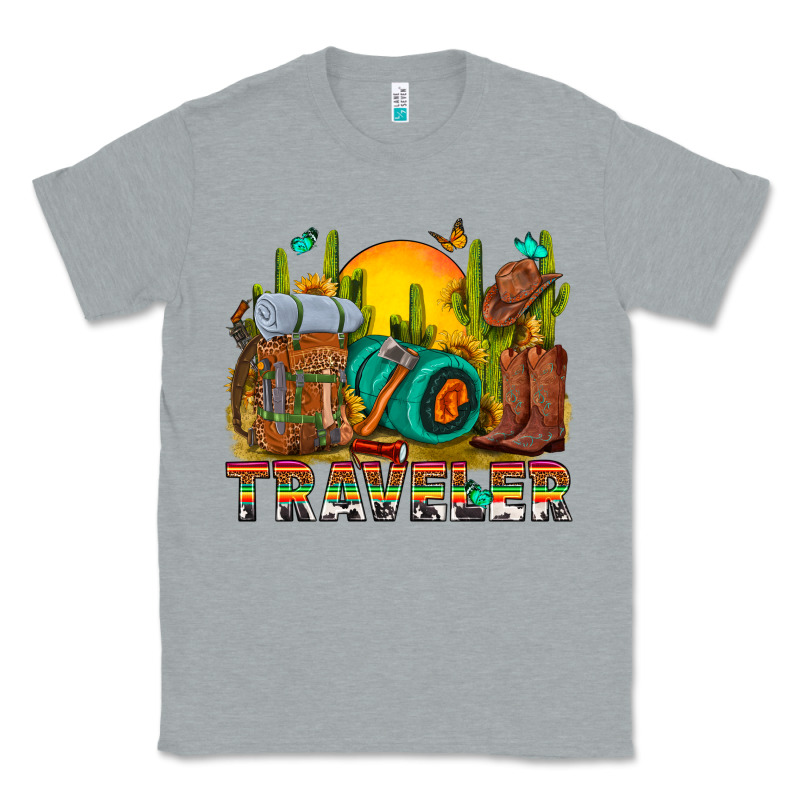 Western Traveler Cowboy Classic Tee by NancyCooperArtShop | Teevron