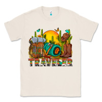 Natural western traveler cowboy Classic Tee - NancyCooperArtShop