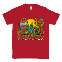 Red western traveler cowboy Classic Tee - NancyCooperArtShop