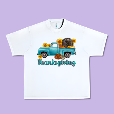 Thanksgiving Truck Turkey Urban Heavy Tee Designed By Adodesignshop
