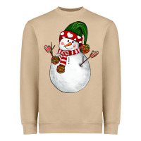 Mushroom Snowman Heavyweight Sweatshirt - NancyCooperArtShop