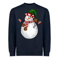 Navy Snowman Heavyweight Sweatshirt - NancyCooperArtShop