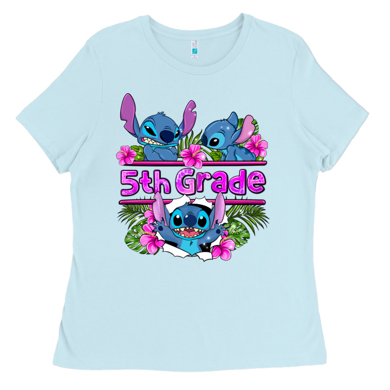 Preview Flower Stitch 5th Grade Ladies Tee by AdoDesignShop | Teevron