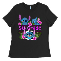 Black preview flower stitch 5th grade Ladies Tee - AdoDesignShop