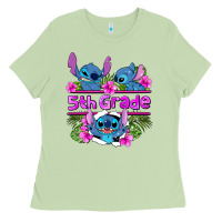 Matcha preview flower stitch 5th grade Ladies Tee - AdoDesignShop