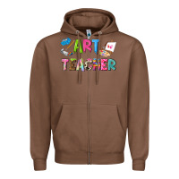 Chestnut art teacher Zipper Hoodie - NancyCooperArtShop