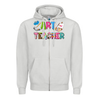 Dove Grey art teacher Zipper Hoodie - NancyCooperArtShop