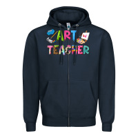 Navy art teacher Zipper Hoodie - NancyCooperArtShop