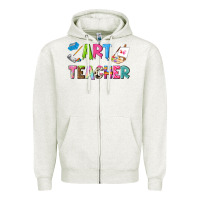 Oatmeal Heather art teacher Zipper Hoodie - NancyCooperArtShop