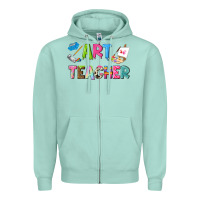 Seafoam art teacher Zipper Hoodie - NancyCooperArtShop