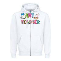 White art teacher Zipper Hoodie - NancyCooperArtShop