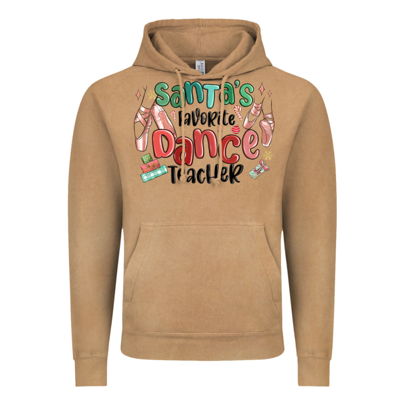 Santa's Favorite Dance Teacher Vintage Hoodie by MaliasSmallBusiness | Teevron