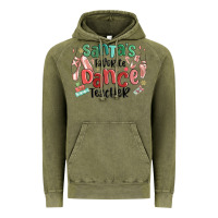 Vintage Olive santa's favorite dance teacher Vintage Hoodie - MaliasSmallBusiness